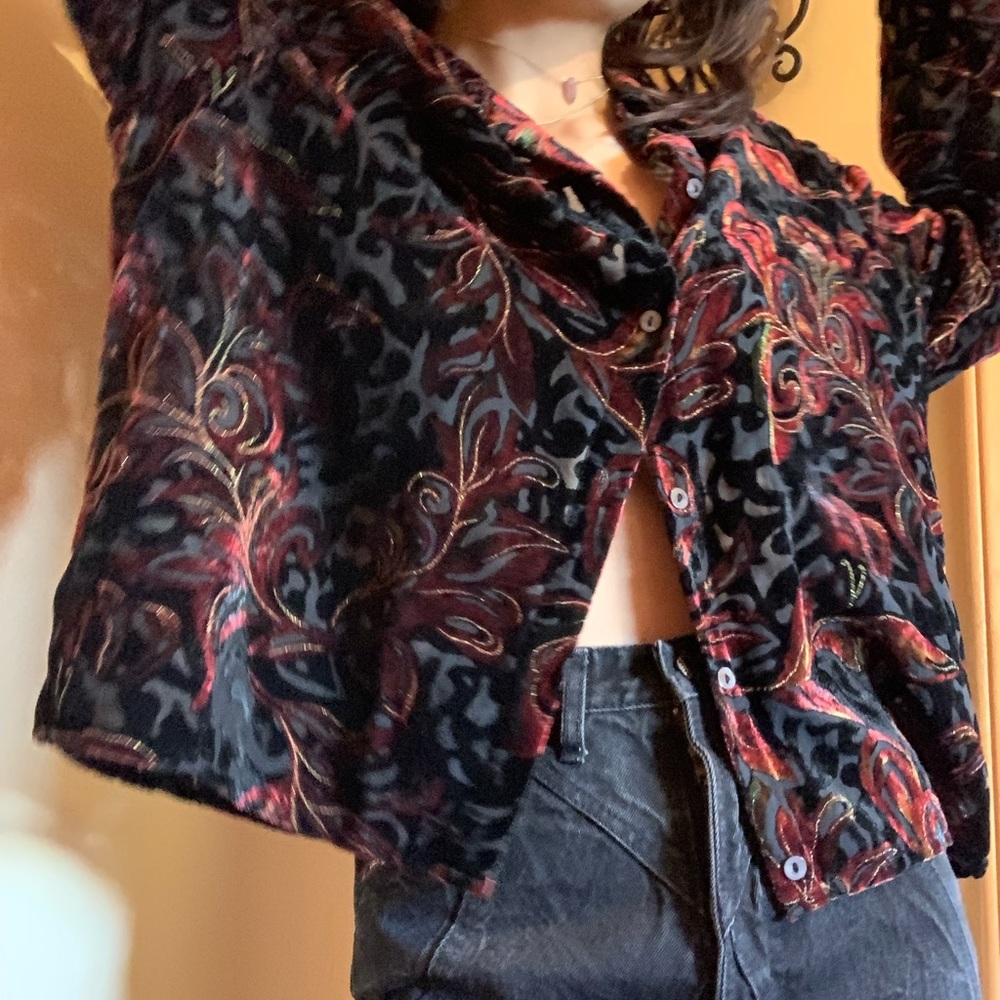 Partially see through, grungy, vintage, gothic blouse
